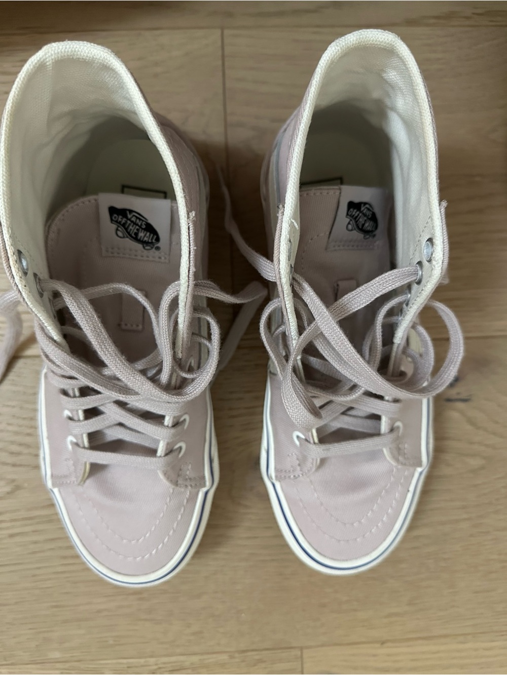 Vans Women's High-Top Canvas Sneakers in Light Pink